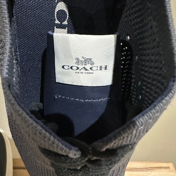 Men's Coach Derby Knit Runner Brogue Lace Up Sneakers, Size 10.5 - Picture 4 of 8